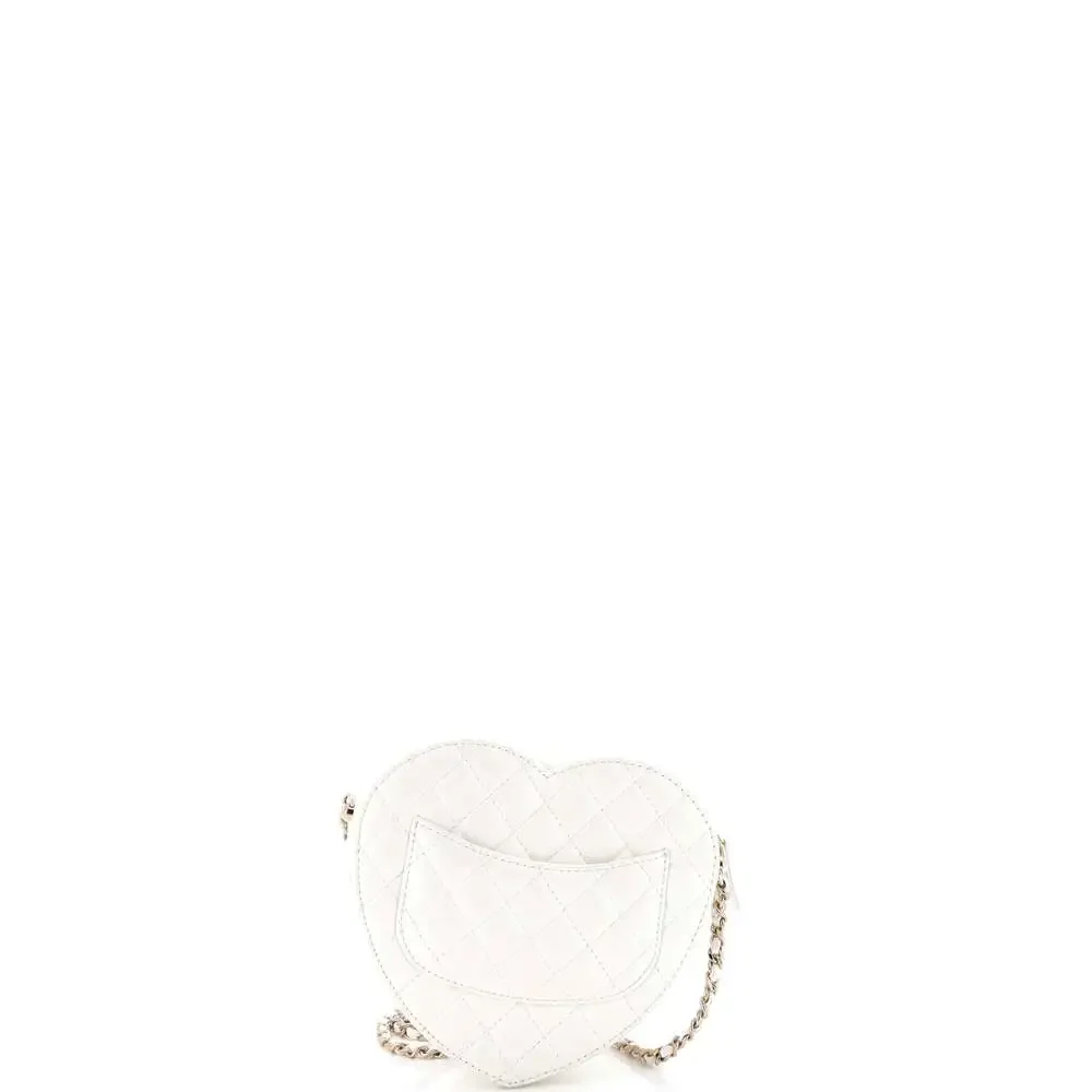Chanel Cc In Love Heart Bag Quilted #256625C47B - Picture 3 of 7